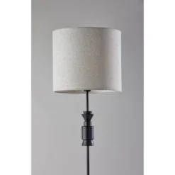 Elton Rubber Wood Floor Lamp Black - Adesso -Adesso Shop GUEST be316c70 78a2 48c2 8e09 d54624fddc0b
