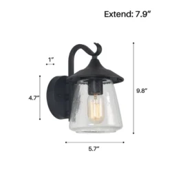 9.8" Metal/Glass Outdoor Lamp Black - LNC 23 9.8" Metal/Glass Outdoor Lamp Black - LNC -Adesso Shop GUEST be71fee5 0e45 461f 99c8 82262bc93ce5
