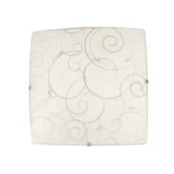 Flushmount Ceiling Light With Scroll Swirl Design White - Simple Designs 15 Flushmount Ceiling Light With Scroll Swirl Design White - Simple Designs -Adesso Shop GUEST bef0a79f 20d8 4a53 88ef 8a60e0143b37
