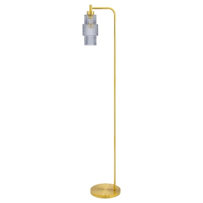 63" Kyra Pillar Shade Floor Lamp Blue/Gold - River Of Goods 8 63" Kyra Pillar Shade Floor Lamp Blue/Gold - River Of Goods - Image 6