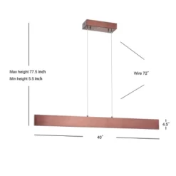 40" Adjustable Metal Draper Dimmable Linear Pendant (Includes Energy Efficient Light Bulb) - JONATHAN Y -Adesso Shop GUEST c0491739 dec7 49c0 837f 086305609ee0