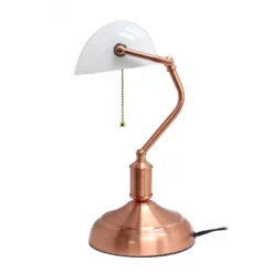 Executive Banker's Desk Lamp With Glass Shade Rose Gold - Simple Designs 12 Executive Banker's Desk Lamp With Glass Shade Rose Gold - Simple Designs -Adesso Shop GUEST c1181666 2f39 4a06 a6c8 24bd3cac0d3b