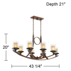 Franklin Iron Works Tafford Mahogany Wood Linear Pendant Chandelier 43 1/4" Wide Rustic Farmhouse Clear Glass 8-Light Fixture For Dining Room Kitchen 17 Franklin Iron Works Tafford Mahogany Wood Linear Pendant Chandelier 43 1/4" Wide Rustic Farmhouse Clear Glass 8-Light Fixture For Dining Room Kitchen -Adesso Shop GUEST c26f402d a13c 4e1e b6c4 d3d06e4f8dd8