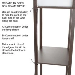 Torchiere Floor Lamp Brown (Includes LED Light Bulb) - Lavish Home -Adesso Shop GUEST c4acb672 194f 4a31 a4d2 288db5cbd91c