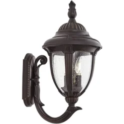 John Timberland Casa Sierra Rustic Vintage Outdoor Wall Light Fixture Bronze Upbridge 19 1/8" Clear Seedy Glass For Post Exterior Barn Deck House Yard -Adesso Shop GUEST c5185b6c 0f7b 499c a9fb eac26062cd92