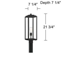 John Timberland Titan Modern Outdoor Post Light Mystic Black 21 3/4" Clear Glass Panels For Exterior Barn Deck House Porch Yard Patio Home Outside -Adesso Shop GUEST c5accce4 b37d 4353 8288 4e8009ff2e42