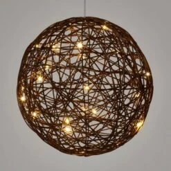 Battery Operated Brown Faux Rattan Sphere Fairy String Lights Warm White With Brown Wire - Wondershop™ -Adesso Shop GUEST c6155a16 c543 4517 9c47 5b4965b2b6a5