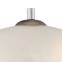 360 Lighting Simon Modern Accent Table Lamps Set Of 2 21" High Silver With USB Charging Port White Glass Dome Shade For Bedroom Living Room House Desk -Adesso Shop GUEST c64e20ec 886d 4da7 9f82 a556d6086ee6