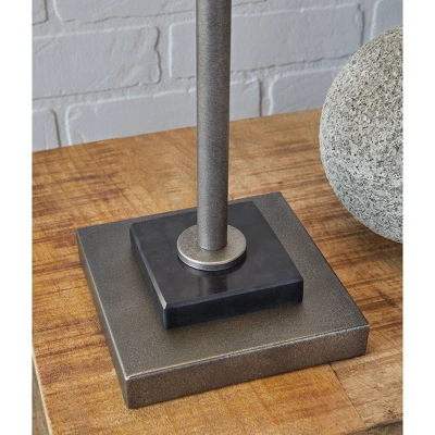 26.38" Belldunn Antique Pewter Metal Table Lamp - Signature Design By Ashley 5 26.38" Belldunn Antique Pewter Metal Table Lamp - Signature Design By Ashley - Image 3