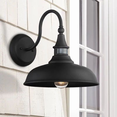 John Timberland Gough Rustic Industrial Wall Light Fixture Set Of 2 Texturized Black Dusk To Dawn Motion Sensor 12 1/2" For Post Exterior Barn Deck 9 John Timberland Gough Rustic Industrial Wall Light Fixture Set Of 2 Texturized Black Dusk To Dawn Motion Sensor 12 1/2" For Post Exterior Barn Deck - Image 7