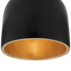 Possini Euro Design Merrick Modern Industrial Ceiling Light Flush Mount Fixture 9" Wide Black Gold For Bedroom Kitchen Living Room Hallway Bathroom -Adesso Shop GUEST c6b84a34 4e05 4e4a 911e b5650b8bf384