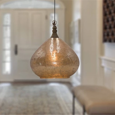 18" Valencia Teardrop Glass Pendant - River Of Goods 4 18" Valencia Teardrop Glass Pendant - River Of Goods - Image 2