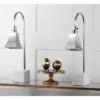 (Set Of 2) 26" Charley Desk Lamp Nickel/White (Includes CFL Light Bulb) - Safavieh -Adesso Shop GUEST caf8f34a dd14 4cc7 99b3 e9e18ce9a544