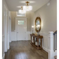 14" Marfa Glass/Iron Farmhouse Modern LED Flush Mount - JONATHAN Y -Adesso Shop GUEST cb5d1ffb 6692 48af b591 c453b9116ace