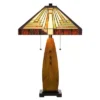 27" Resin Contemporary Mission Table Lamp With Tiffany Glass Shade - Cal Lighting -Adesso Shop GUEST cd30c2fa a2fa 4786 b645 ed4f8083add0