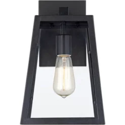 John Timberland Arrington Industrial Outdoor Wall Light Sconces Set Of 2 Mystic Black Hardwire 8" Fixture Clear Glass For Bedroom Bathroom Vanity Home -Adesso Shop GUEST cd8c3ca5 af66 4830 8a1a f47ff5fe088d
