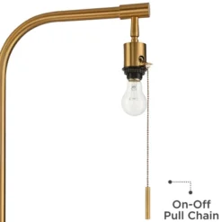 Possini Euro Design Volta Modern Floor Lamp With Tray Table 66" Tall Brass USB Charging Port White Drum Shade For Living Room Bedroom Office House -Adesso Shop GUEST cd9f36f6 ee3c 4993 b47f 80103c0383b4