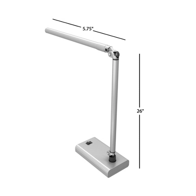 Hastings Home LED Contemporary Reading And Desk Lamp With 2 Adjustable Arms - White 3 Hastings Home LED Contemporary Reading And Desk Lamp With 2 Adjustable Arms - White