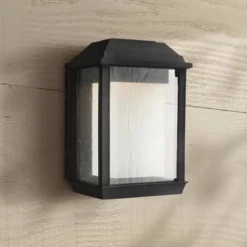 Generation Lighting McHenry 11 1/4" High Black LED Outdoor Wall Light