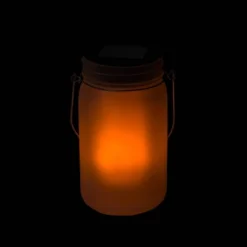 Set Of 2 Outdoor Solar Powered Pathway Lantern With Flickering LED Light Jars - Alpine Corporation -Adesso Shop GUEST d016b55f 2c81 46d3 9983 e893b3de5150
