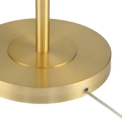 360 Lighting Modern Downbridge Floor Lamp 61 1/2" Tall Warm Gold Metal Off-White Linen Drum Shade For Living Room Reading Bedroom -Adesso Shop GUEST d01cacf9 52ab 48e4 9560 f3ffba0a6363