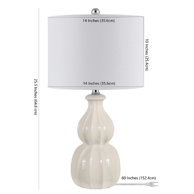 Wade Ceramic Table Lamp - Ivory - Safavieh 4 Wade Ceramic Table Lamp - Ivory - Safavieh - Image 2