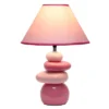 17.25" Contemporary Ceramic Stacking Stones Table Desk Lamp Pink - Creekwood Home -Adesso Shop GUEST d3774983 448a 4f19 adf4 1652e01b5102