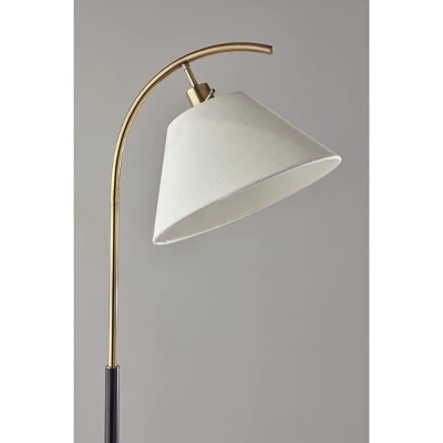 Jerome Floor Lamp Black/Antique Brass - Adesso 5 Jerome Floor Lamp Black/Antique Brass - Adesso - Image 3