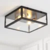 12" LED 2-Light Iron/Glass Pendant Oil Rubbed Bronze/Brass - JONATHAN Y