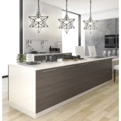 12" Stella Moravian Star Metal/Clear Glass LED Pendant - Jonathan Y -Adesso Shop GUEST d5381534 12df 4398 b945 814524a43396