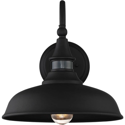 John Timberland Gough Rustic Industrial Wall Light Fixture Set Of 2 Texturized Black Dusk To Dawn Motion Sensor 12 1/2" For Post Exterior Barn Deck 6 John Timberland Gough Rustic Industrial Wall Light Fixture Set Of 2 Texturized Black Dusk To Dawn Motion Sensor 12 1/2" For Post Exterior Barn Deck - Image 4