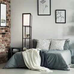 Torchiere Floor Lamp Brown (Includes LED Light Bulb) - Lavish Home -Adesso Shop GUEST d8a03d4a 0dd7 41f1 89eb dfd296c66559