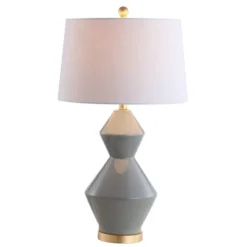 29" Ceramic Alba Geometric Table Lamp (Includes Energy Efficient Light Bulb) - JONATHAN Y -Adesso Shop GUEST dbead0c3 5853 4e18 b14b 272d59260a11