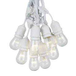 Novelty Lights Edison Outdoor String Lights With 25 Suspended Sockets White Wire 37.5 Feet 19 Novelty Lights Edison Outdoor String Lights With 25 Suspended Sockets White Wire 37.5 Feet -Adesso Shop GUEST dc8b5e83 f00e 4aec 9e86 725147103073