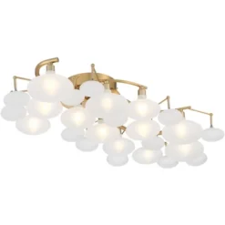 Possini Euro Design Lilypad Modern Ceiling Light Semi Flush Mount Fixture 30 1/4" Wide Warm Brass 12-Light Frosted Glass Shade For Bedroom Living Room 16 Possini Euro Design Lilypad Modern Ceiling Light Semi Flush Mount Fixture 30 1/4" Wide Warm Brass 12-Light Frosted Glass Shade For Bedroom Living Room -Adesso Shop GUEST dec42141 80e6 4416 977e 08a265036989