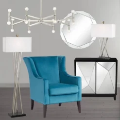 Possini Euro Design Marya Brushed Nickel Chandelier 37 3/4" Wide Modern 16-Light Fixture For Dining Room House Foyer Kitchen Island Entryway Bedroom -Adesso Shop GUEST df36a49a d133 4d1a bf71 829a810e8a6c