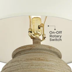 John Timberland Austin 28" Tall Jug Southwest Farmhouse Rustic Table Lamps Set Of 2 Sand Toned Ridged Finish Cream Shade Living Room Bedroom Bedside -Adesso Shop GUEST df741f02 bfb5 4faf b976 08eda0ab882f