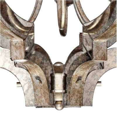 Possini Euro Design Ornament Aged Silver Gold Bronze Chandelier 23 1/4" Wide Industrial 6-Light Fixture For Dining Room Foyer Kitchen Island Entryway 5 Possini Euro Design Ornament Aged Silver Gold Bronze Chandelier 23 1/4" Wide Industrial 6-Light Fixture For Dining Room Foyer Kitchen Island Entryway - Image 3