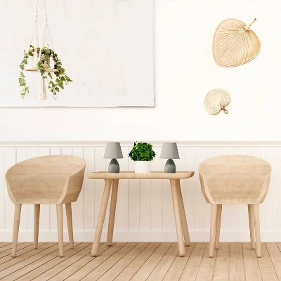 9.45" 2pk Petite Ceramic Oblong Bedside Table Desk Lamps With Matching Tapered Drum Shade Gray - Creekwood Home 9 9.45" 2pk Petite Ceramic Oblong Bedside Table Desk Lamps With Matching Tapered Drum Shade Gray - Creekwood Home - Image 7