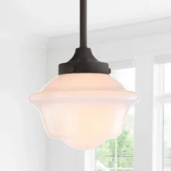 7.2" Adjustable Metal/Glass Kurtz Drop Pendant (Includes Energy Efficient Light Bulb) - JONATHAN Y -Adesso Shop GUEST e30fd67b 9550 48d4 98b4 801fa025720e