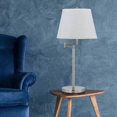 28" 3-way Andros Metal Table Lamp Brushed Steel - Cal Lighting 4 28" 3-way Andros Metal Table Lamp Brushed Steel - Cal Lighting - Image 2