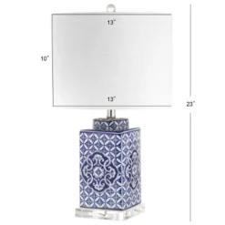 23" Choi Chinoiserie Table Lamp (Includes LED Light Bulb) Blue - JONATHAN Y -Adesso Shop GUEST e36bd041 b6b0 4ea6 8e5e 30a2e2bbc270