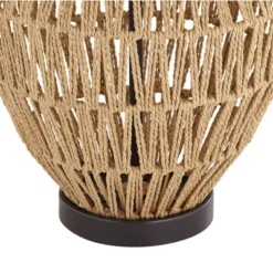 360 Lighting San Marcos Modern Coastal Table Lamp 27" Tall Natural Wicker Oatmeal Drum Shade For Bedroom Living Room Bedside Nightstand Office Kids -Adesso Shop GUEST e5063ea4 5268 4b2a 8ec4 397deafa8159