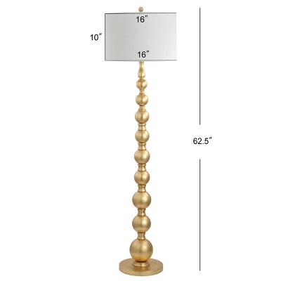 62.5" Metal Adriana Floor Lamp (Includes LED Light Bulb) Gold - JONATHAN Y 5 62.5" Metal Adriana Floor Lamp (Includes LED Light Bulb) Gold - JONATHAN Y - Image 3