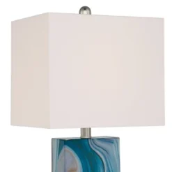 360 Lighting Connie Modern Table Lamps 25" High Set Of 2 Blue Faux Marble With USB Charging Ports LED White Shade For Bedroom Living Room House Desk 14 360 Lighting Connie Modern Table Lamps 25" High Set Of 2 Blue Faux Marble With USB Charging Ports LED White Shade For Bedroom Living Room House Desk -Adesso Shop GUEST e55880b0 6b81 410b ac54 2e737bd6f89a