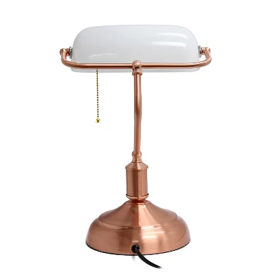 Executive Banker's Desk Lamp With Glass Shade Rose Gold - Simple Designs 8 Executive Banker's Desk Lamp With Glass Shade Rose Gold - Simple Designs - Image 6