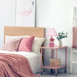 17.25" Contemporary Ceramic Stacking Stones Table Desk Lamp Pink - Creekwood Home -Adesso Shop GUEST e89bf158 6012 49c5 8c70 3a12bc053def