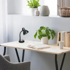 14.25" Traditional Fundamental Metal Desk Task Lamp And Bowl Shaped Shade With Flexi Gooseneck Black - Creekwood Home 19 14.25" Traditional Fundamental Metal Desk Task Lamp And Bowl Shaped Shade With Flexi Gooseneck Black - Creekwood Home -Adesso Shop GUEST e9dd6fa6 80a4 4696 bd00 ad284296e1d0