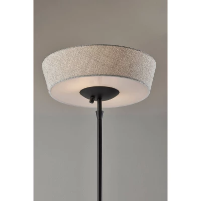 300W Harper Floor Lamp Black - Adesso 4 300W Harper Floor Lamp Black - Adesso - Image 2