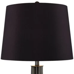 360 Lighting Heather Modern Industrial Table Lamps 25 3/4" High Set Of 2 Dark Iron With USB Charging Port Black Faux Silk Drum Shade For Bedroom Desk -Adesso Shop GUEST eca1a6bf 7d2e 4591 829d dec34fa2143d